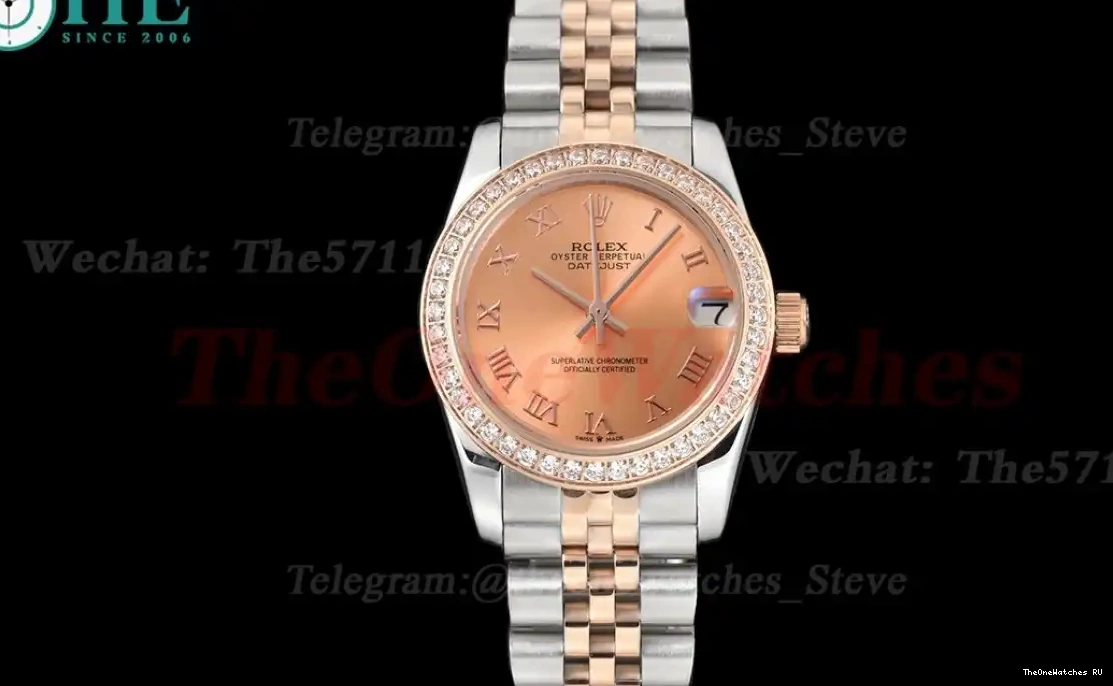 SS 28mm RG Datejust Rmn Dia Rose MY8215 GDF Gold 0420